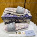 Dior Slippers for Women - Grey