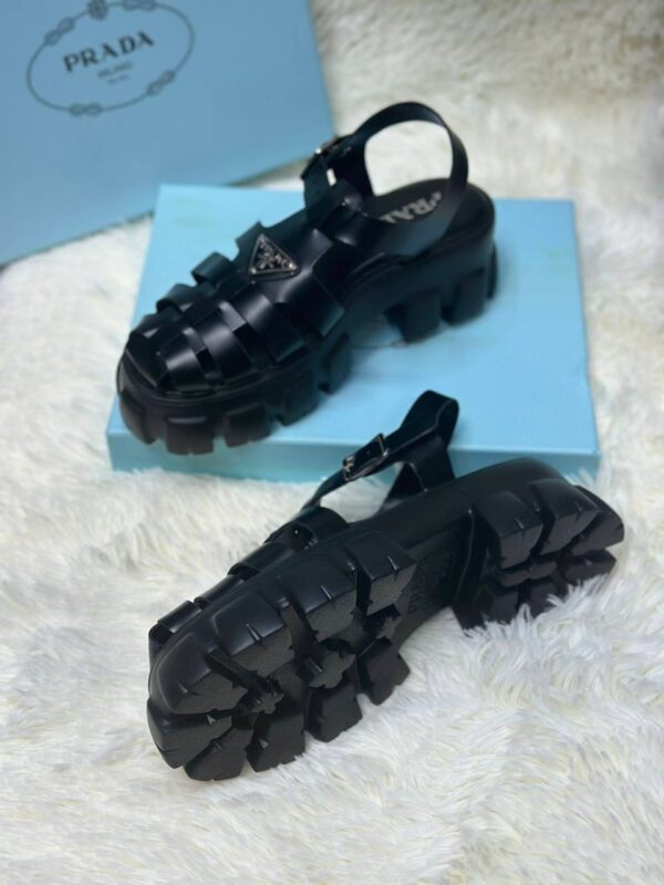 Prada Rubber Platform Sandals With Box